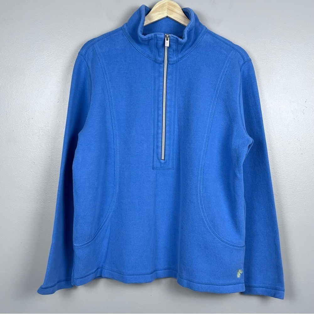 Tommy Bahama Men's 1/2 Zip Pullover with Embroidered Pineapple Size L; Beach